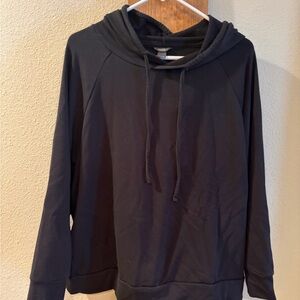 Eddie Bauer Womens Black Hoodie Sweater